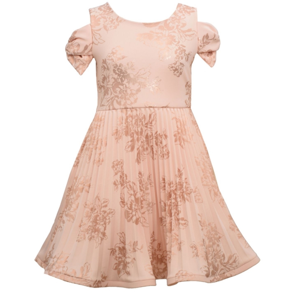 Bonnie Jean Blush Floral Dress Size 8
